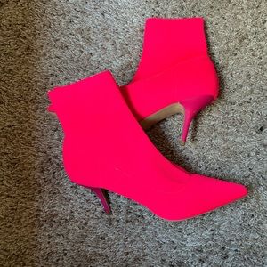 Pink missguided boots